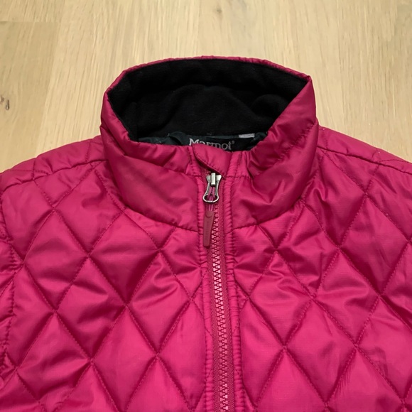 Marmot Kitzbuhel Quilted Vest Raspberry Pink & Black size Small - Picture 7 of 15